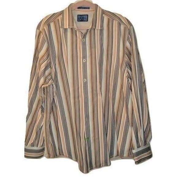 Tommy Bahama Shirt Striped EUC Button Up Long Sleeve Mens Size XL - Picture 2 of 5